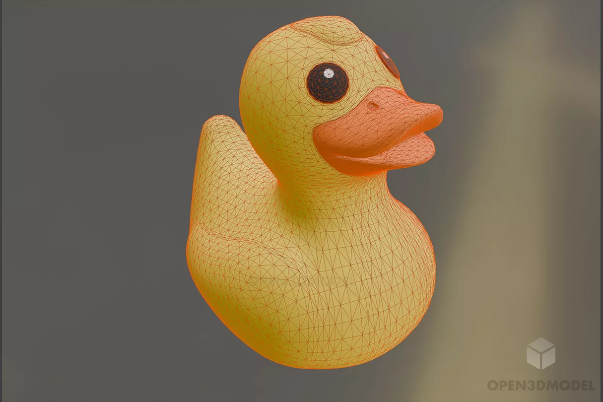 Rubber Duck Plastic Toy 3d model 2