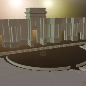 Roman Theater Building 3d model
