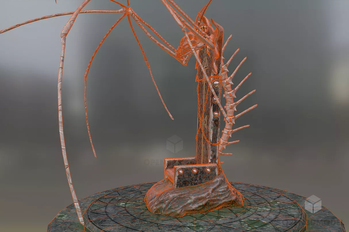 Spider Throne Chair 3d model 2