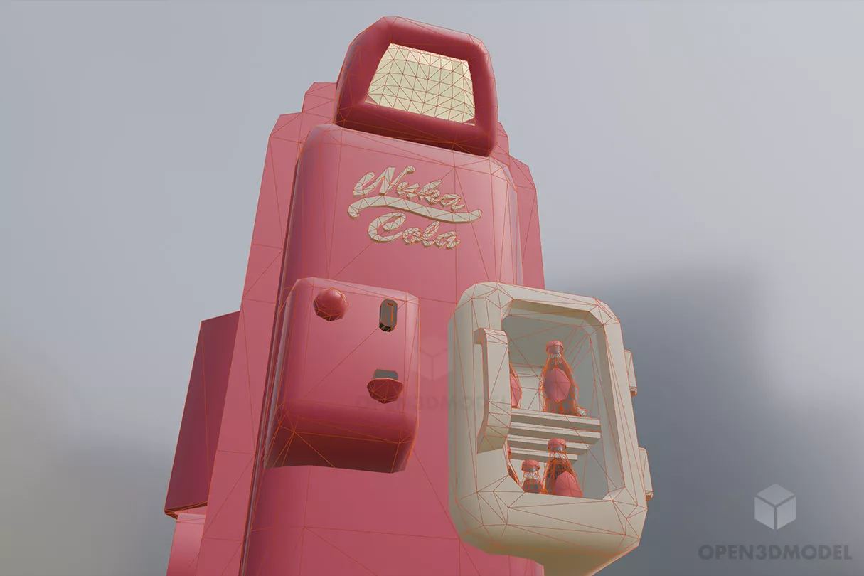 Cola Booth Equipment 3d model 2