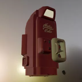 Cola Booth Equipment 3d model