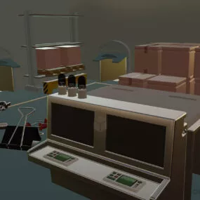 Cartoon Storage Warehouse 3d model