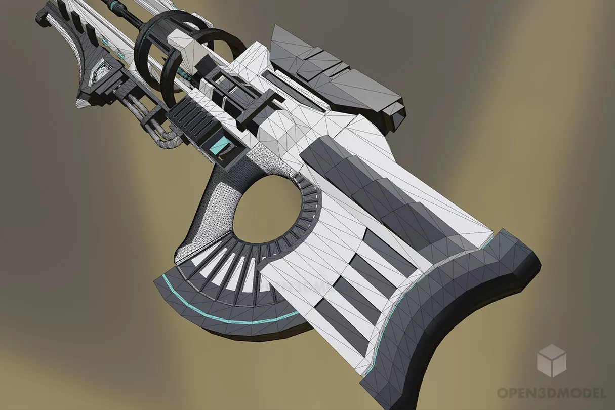 Railgun Futuristic Gun Free 3d Model - .Blend, .C4d, .Dae, .Fbx, .Max ...