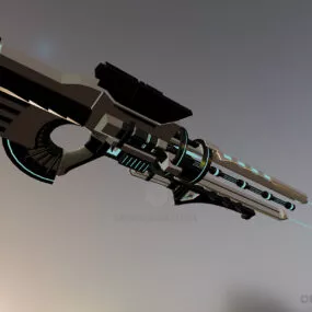 Railgun Futuristic Gun 3d model