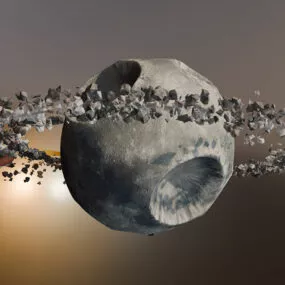 Planet Debris Star Rock 3d model