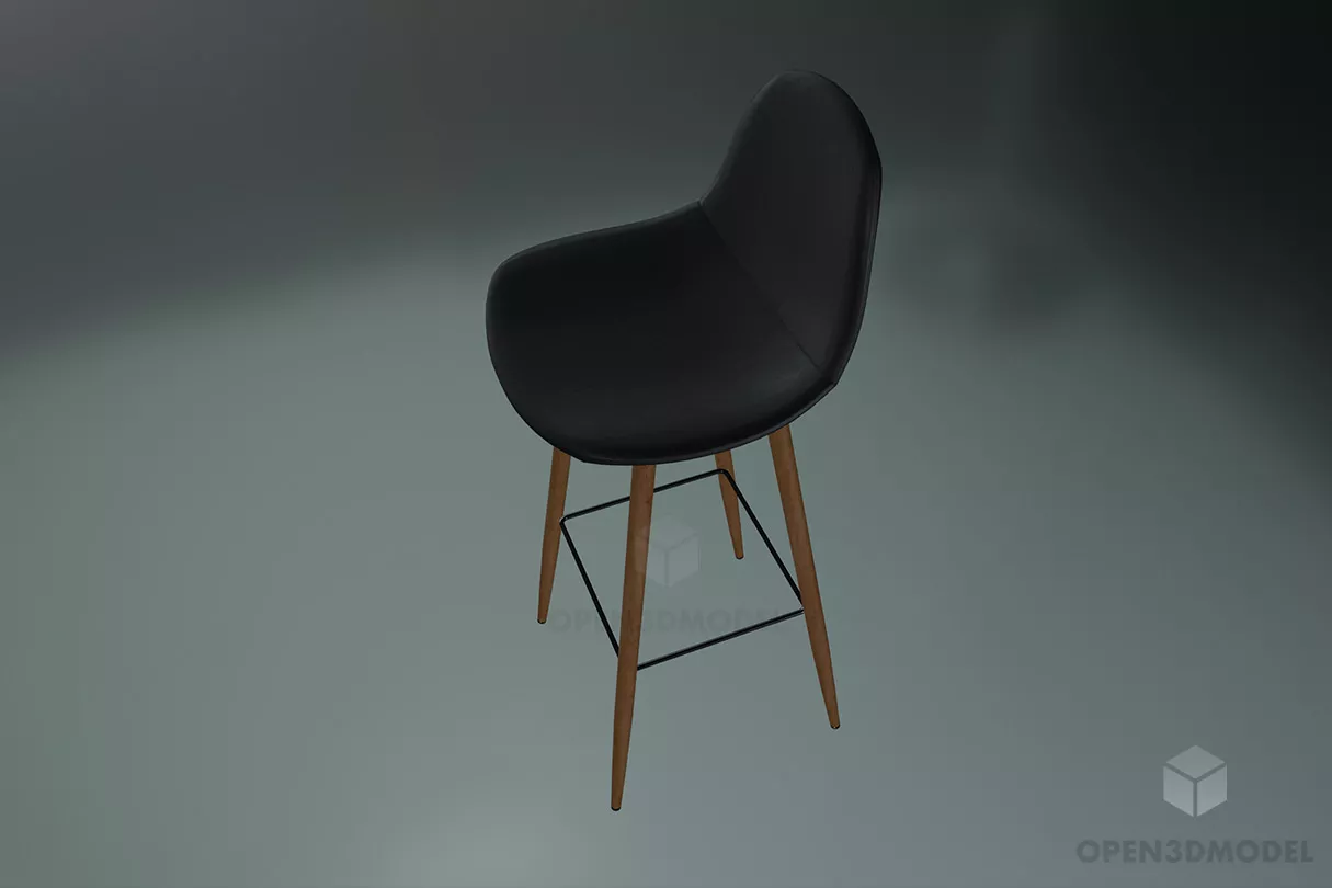 Wood Log Chair 3d model