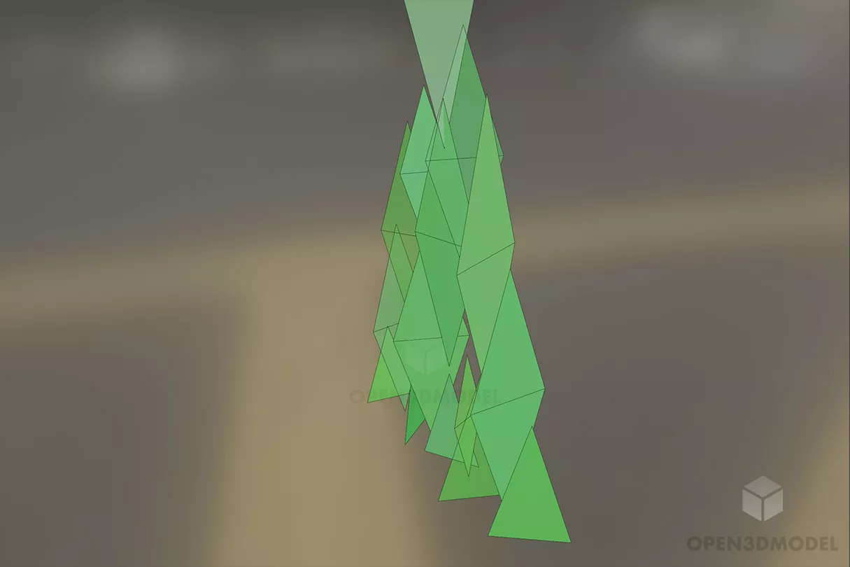 Christmas Lighting Tree 3d model 2