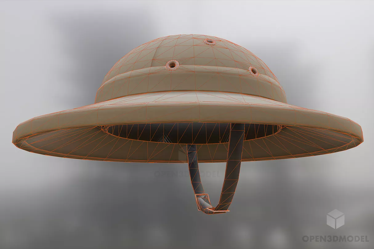 Army Helmet Ww2 Style 3d model 2