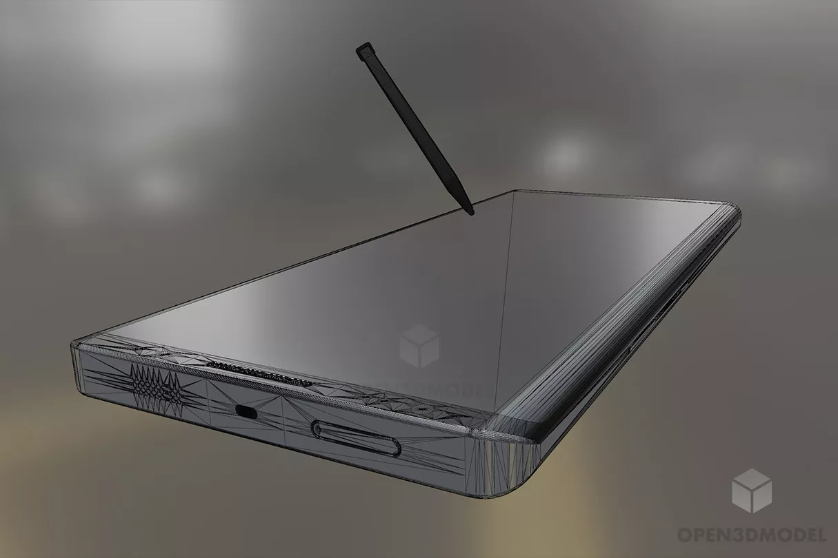 Samsung Galaxy Note 8 Phone 3d model 2