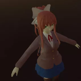 Japanese School Girl Anime Character 3d model