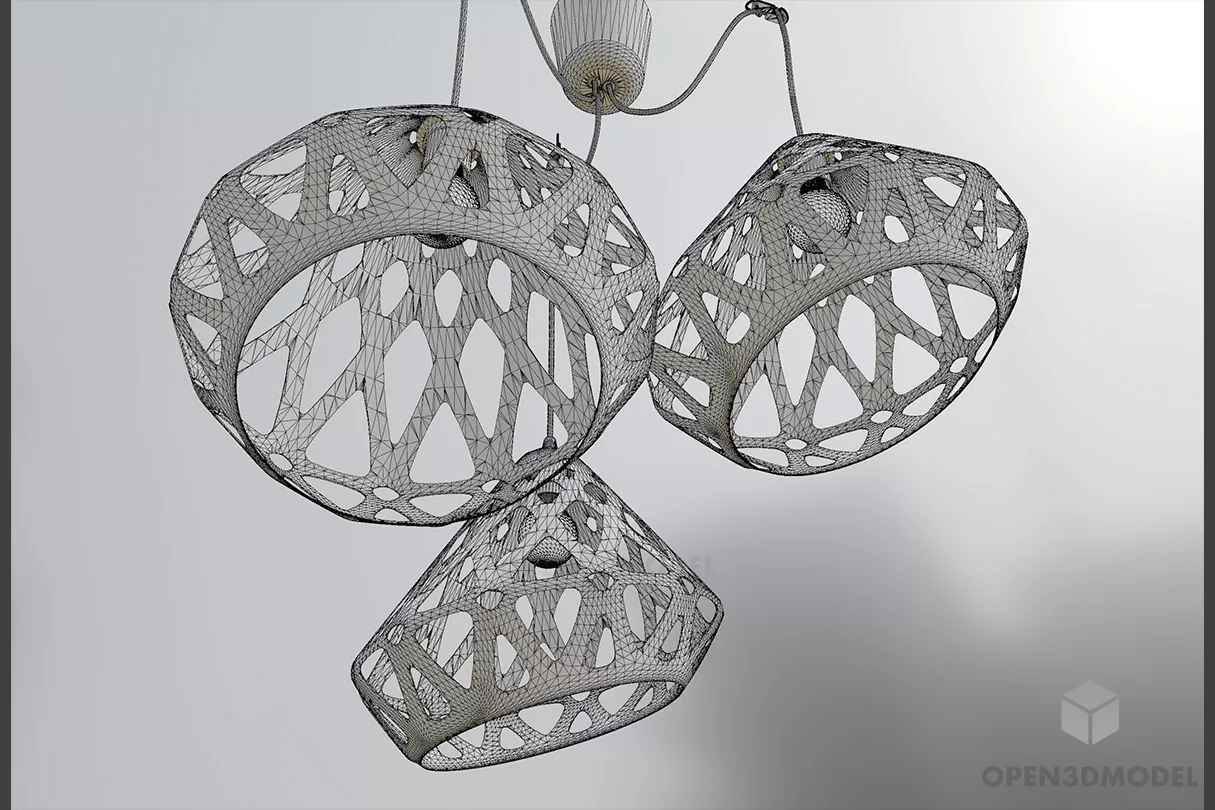 Basket Chandelier Free 3d Model - .Fbx, .Obj - Open3dModel