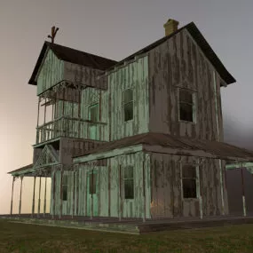 Creepy Wooden House 3d model