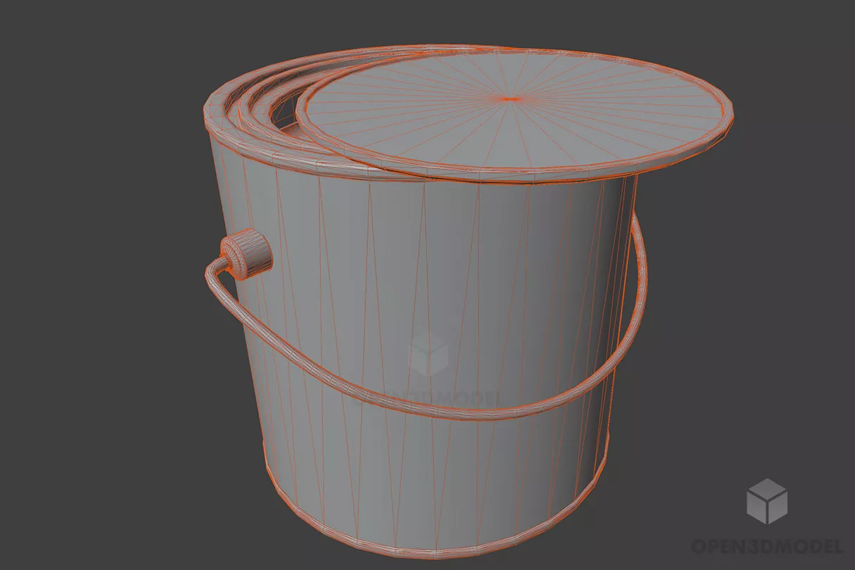Paint Bucket 3d model 2