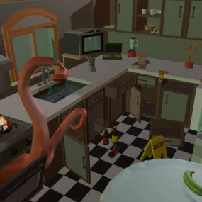 Lowpoly Cartoon Kitchen Cabinet 3d model