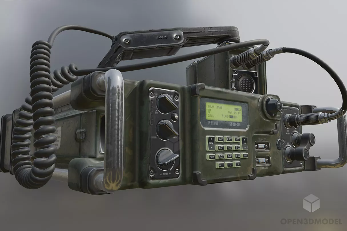 Radio Box With Audio Speaker 3d model