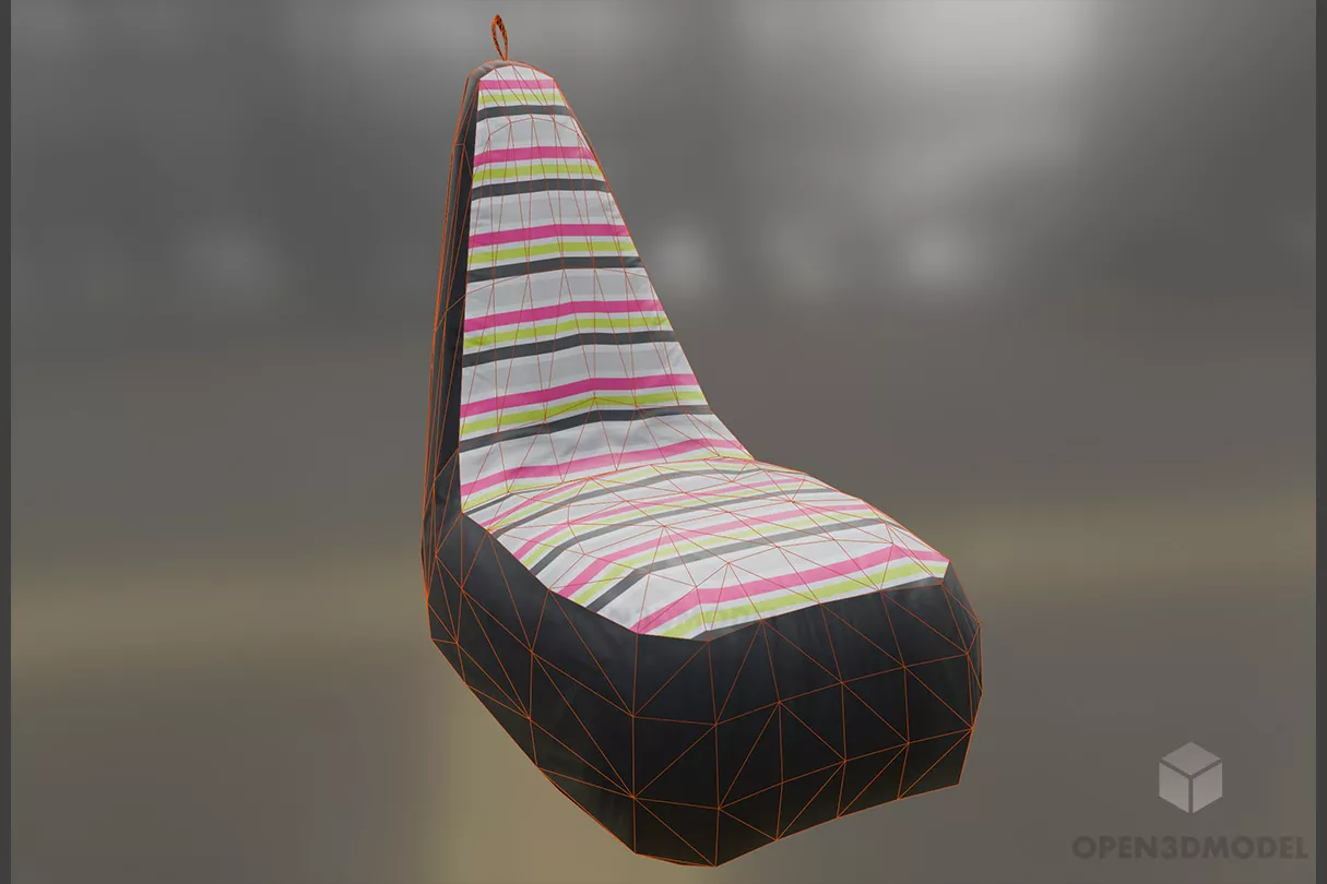 Bean Bag Chair 3d model 2
