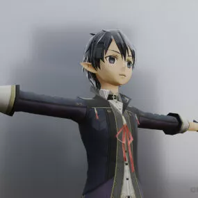 Kirita Man Anime Character 3d model