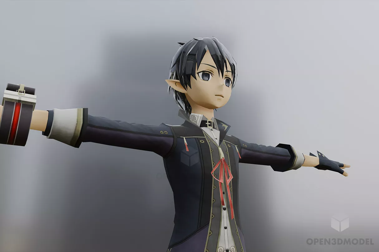 Office Man Speaking Character 3d model