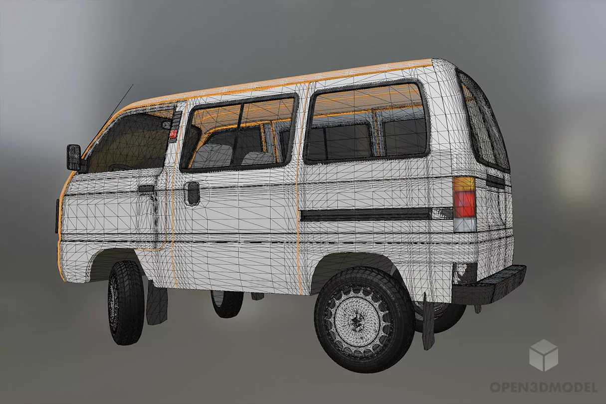 Suzuki Mini Van 3d model 2