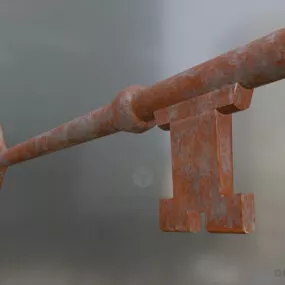 Rust Lock Key 3d model