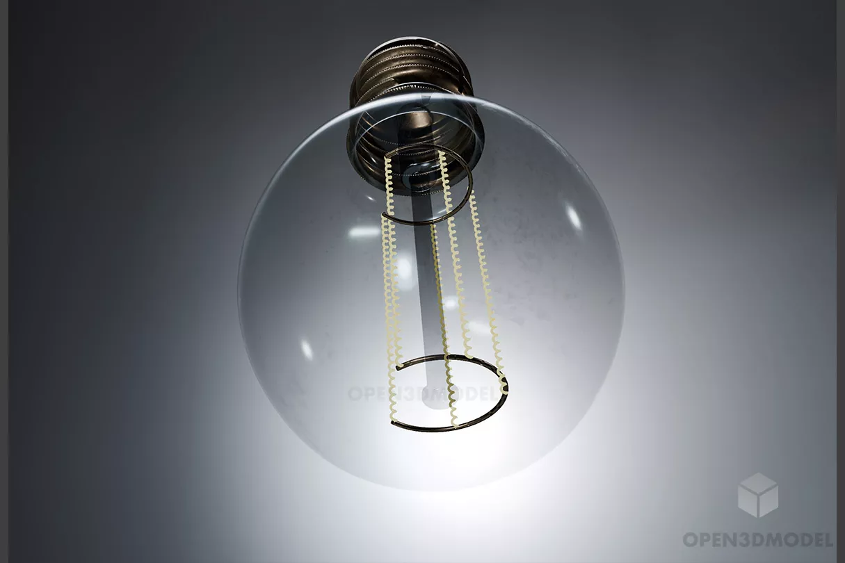 Realistic Classic Light Bulb Free 3d Model - .Fbx, .Max, .Obj - Open3dModel