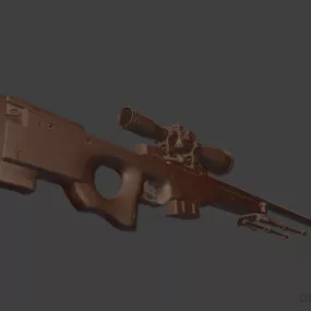 Rifle Gun Awp 3d model