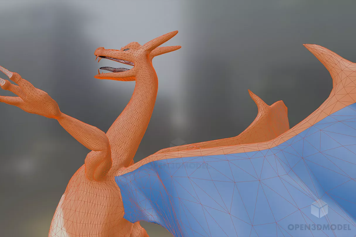 Charizard Dragon Animal Free 3d Model - .C4d, .Dae, .Fbx, .Obj ...