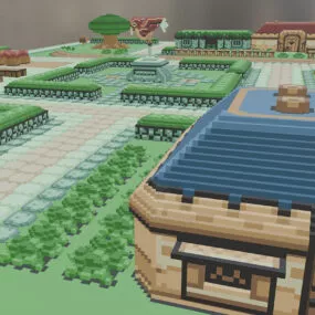 Game Pixel Building 3d model