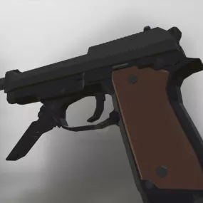 Gun Beretta 93r 3d model
