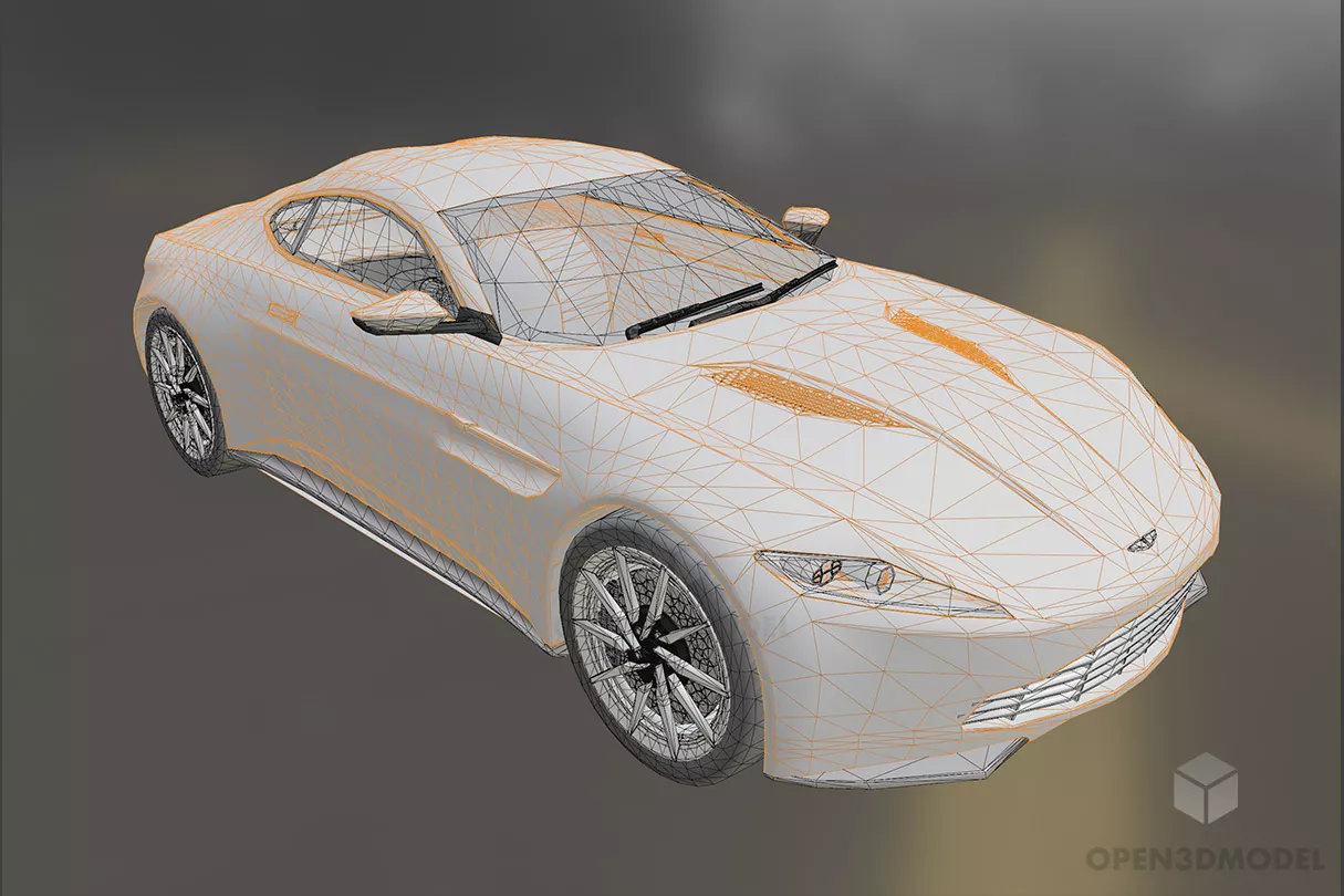 Aston Martin Db10 Sports Car 3d model 2