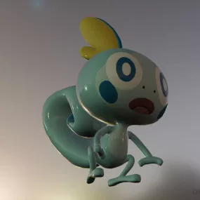 Pokemon Sobble Cartoon Character 3d model
