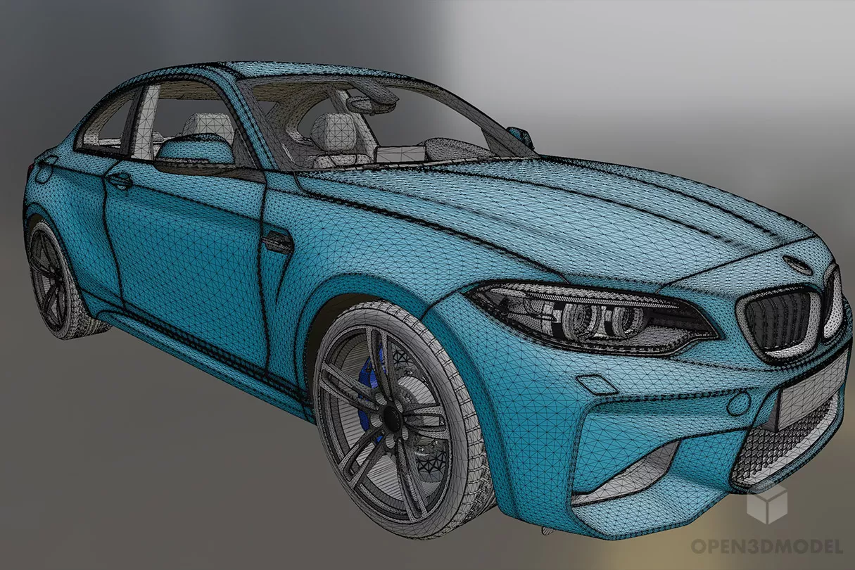 Bmw M2 Car 2016 3d model 2