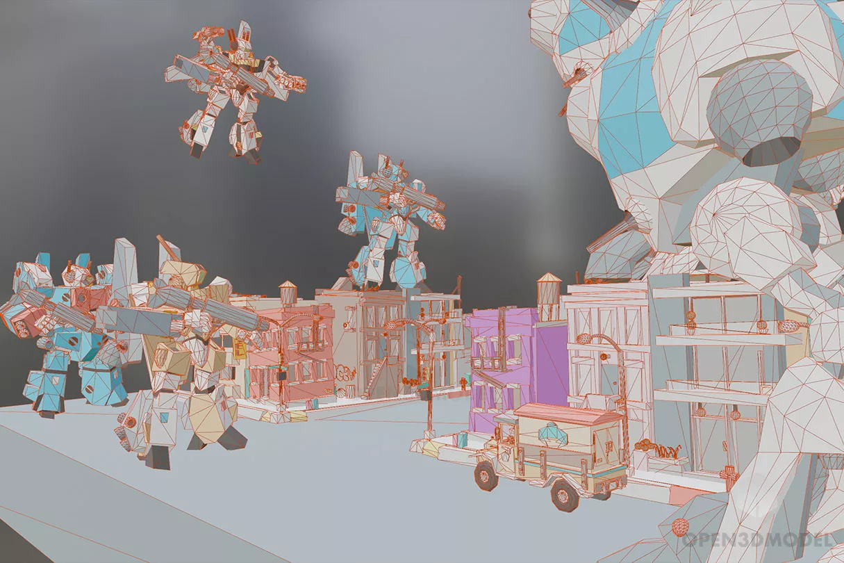 Robot Toy Collection 3d model 2
