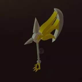 Game Axe With Decoration 3d model
