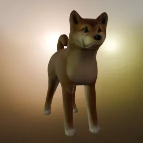 Shiba Doge Lowpoly 3d model