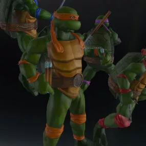 Turtle Ninja Brother Comic Character 3d model