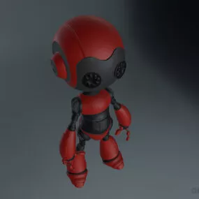 Futuristic Robot Retro Design 3d model