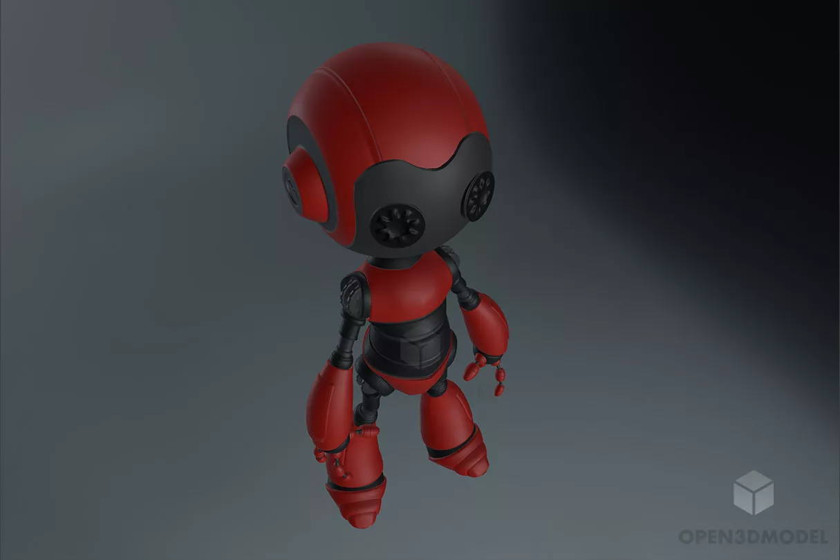 Humanoid Robot Toy With Arm 3d model