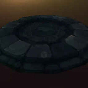 Hand Painted Stone Floor 3d model