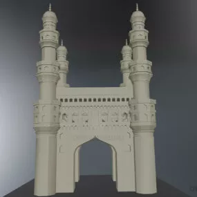 Arabic Medieval Temple Building 3d model
