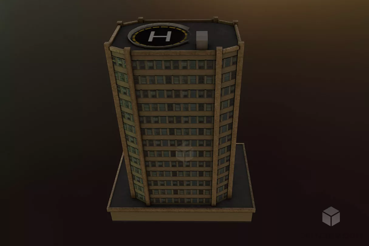 Headquarter Building Asset Free 3d Model - .Blend, .C4d, .Dae, .Fbx ...