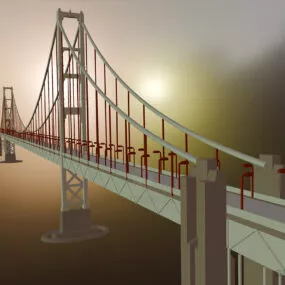 Golden Gate Usa Bridge 3d model