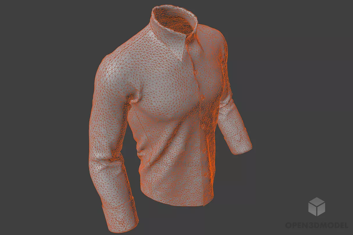Casual Shirt Man Fashion 3d model 2