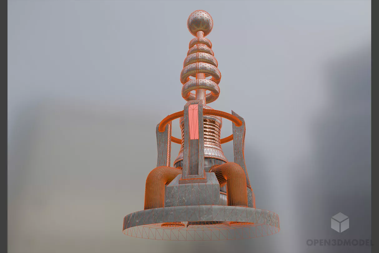 Tesla Machine Part 3d model 2