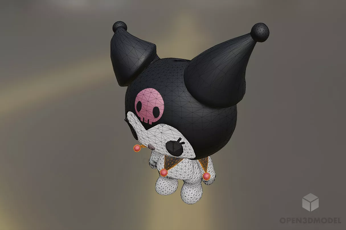 Kuromy Cartoon Character 3d model 2
