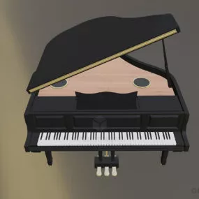 Grand Piano Lowpoly Instrument 3d model