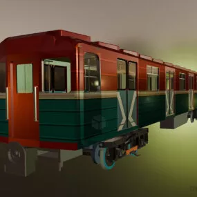 Metro Train Vehicle 3d model