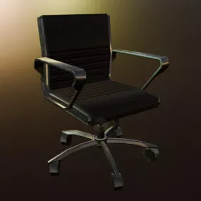 Office Wheels Chair Low Back 3d model