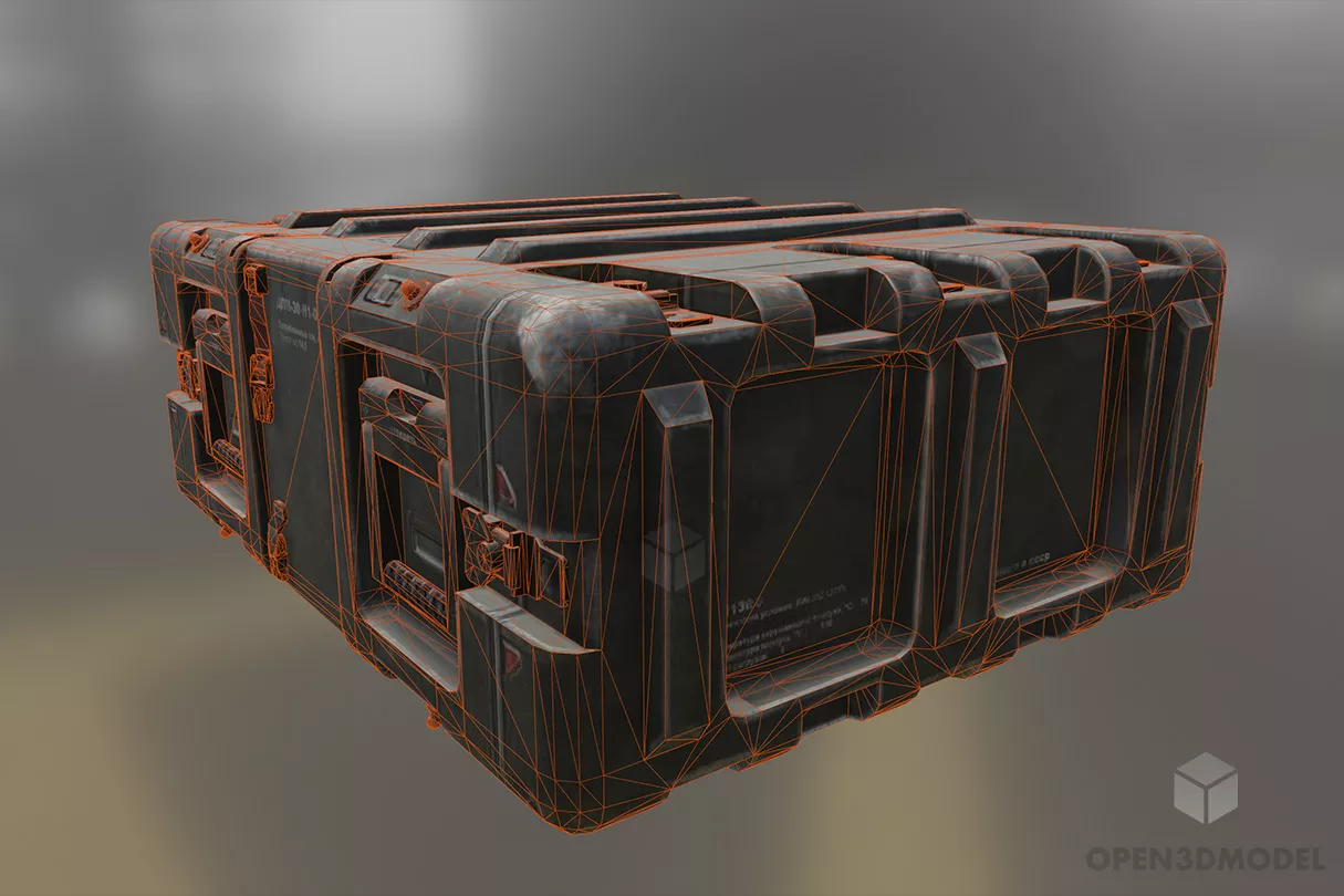 Military Steel Case 3d model 2
