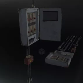 Electric Box With Switch 3d model